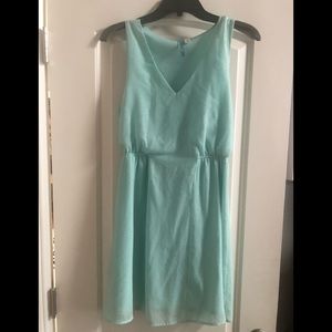 Mint green dress with silver flecks